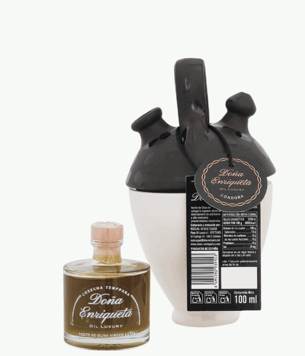 Botijo negro de Cerámica Artesanal con AOVE cosecha temprana Premium - Imagen 4